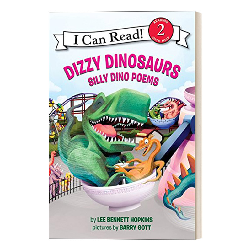 晕晕乎乎的恐龙 英文原版 Dizzy Dinosaurs 恐龙主题诗歌 I Can Read Level 2 分级阅读 英文版 进口英语原版书籍