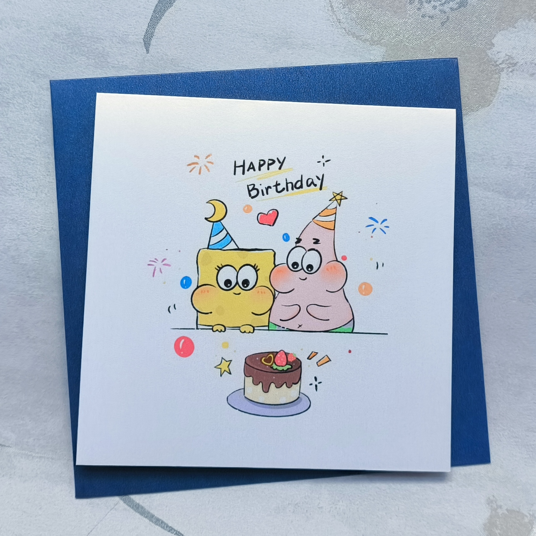 创意生日快乐卡片logo照片定制卡通动画片动漫贺卡祝福卡片