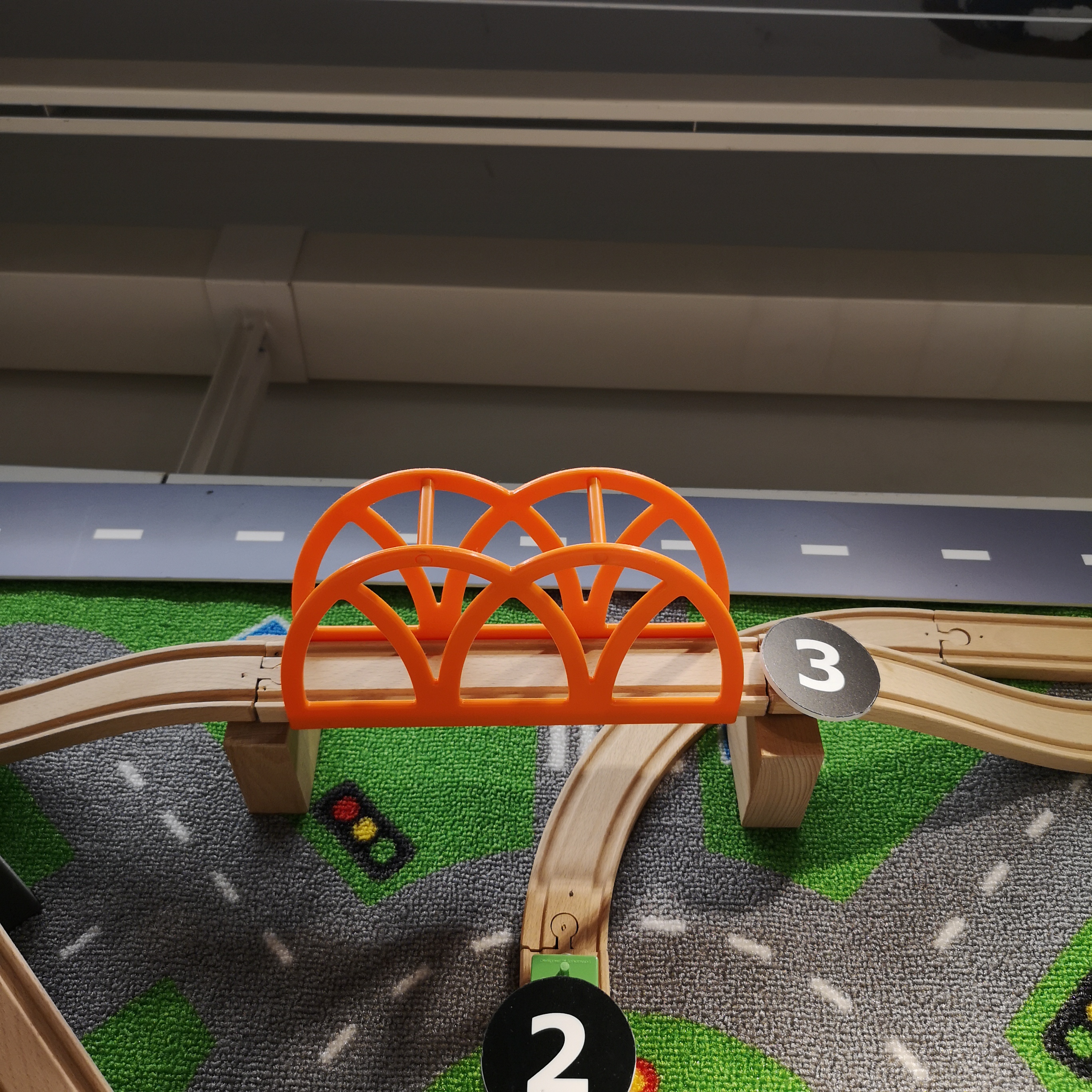 宜家国内代购利乐宝玩具火车桥5件套散装轨道拼装木质系列火车桥