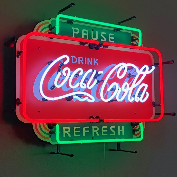 美国正品可口可乐霓虹灯 Coca-cola 复古霓虹灯广告牌