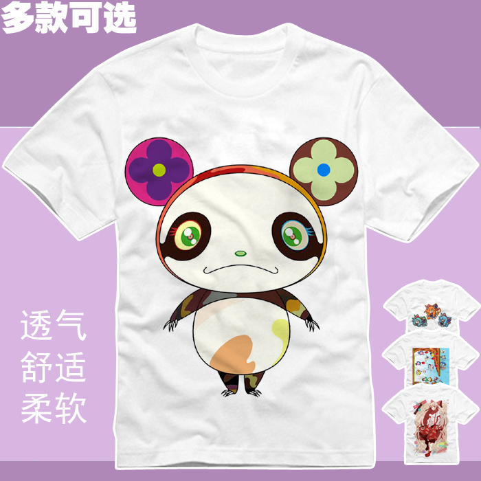 T恤衫短袖上衣村上隆熊猫潮人流行时尚个性另类新款上衣服