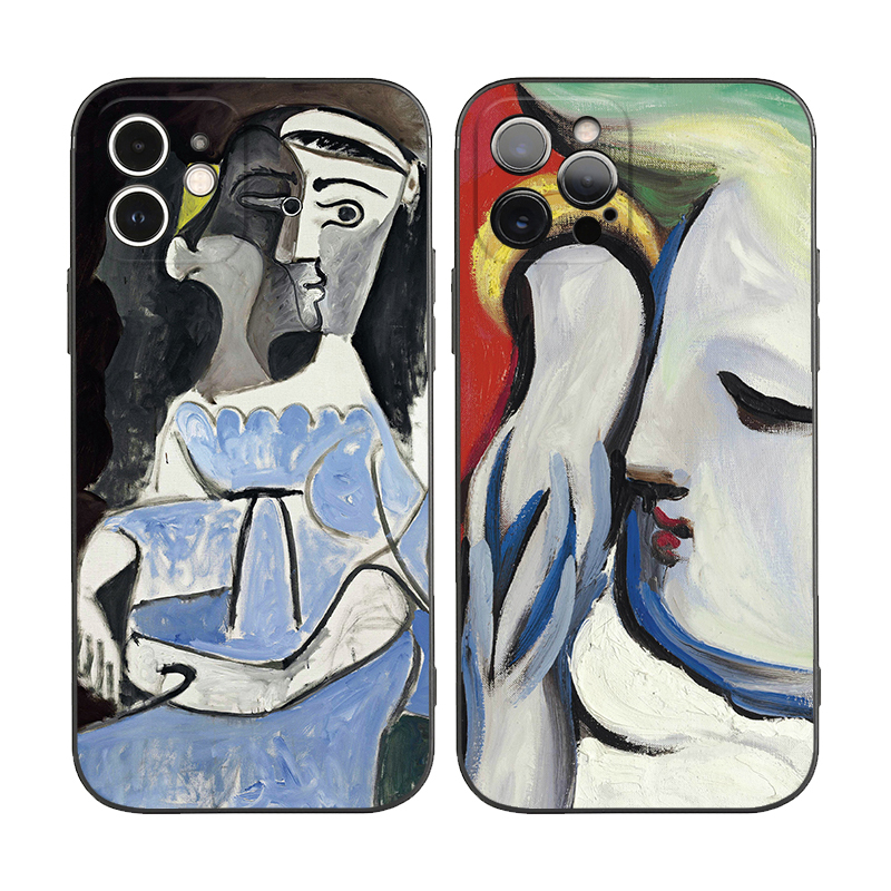 毕加索优美女人抽像油画适用于iPhone12ProMAX手机壳11苹果13mini