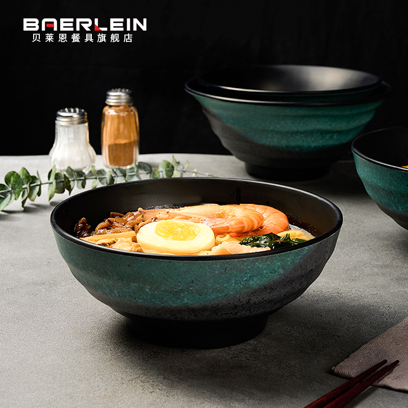 日式拉面碗面馆专用密胺面碗商用仿瓷塑料牛肉汤螺蛳粉碗麻辣烫碗