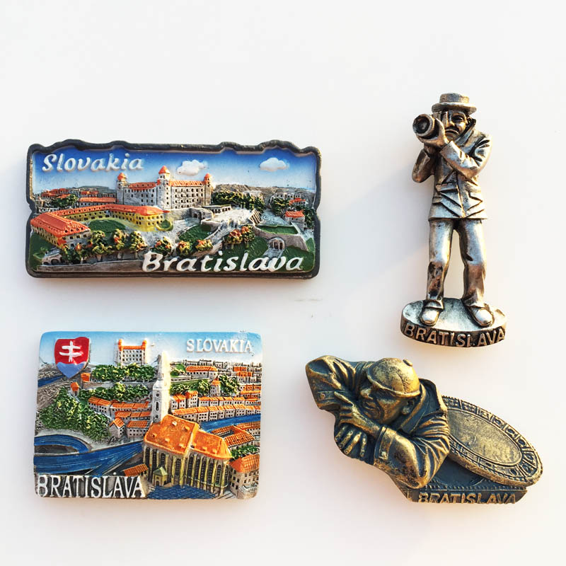 斯洛伐克首都布拉迪斯拉发地标景点旅游纪念装饰工艺品磁力冰箱贴
