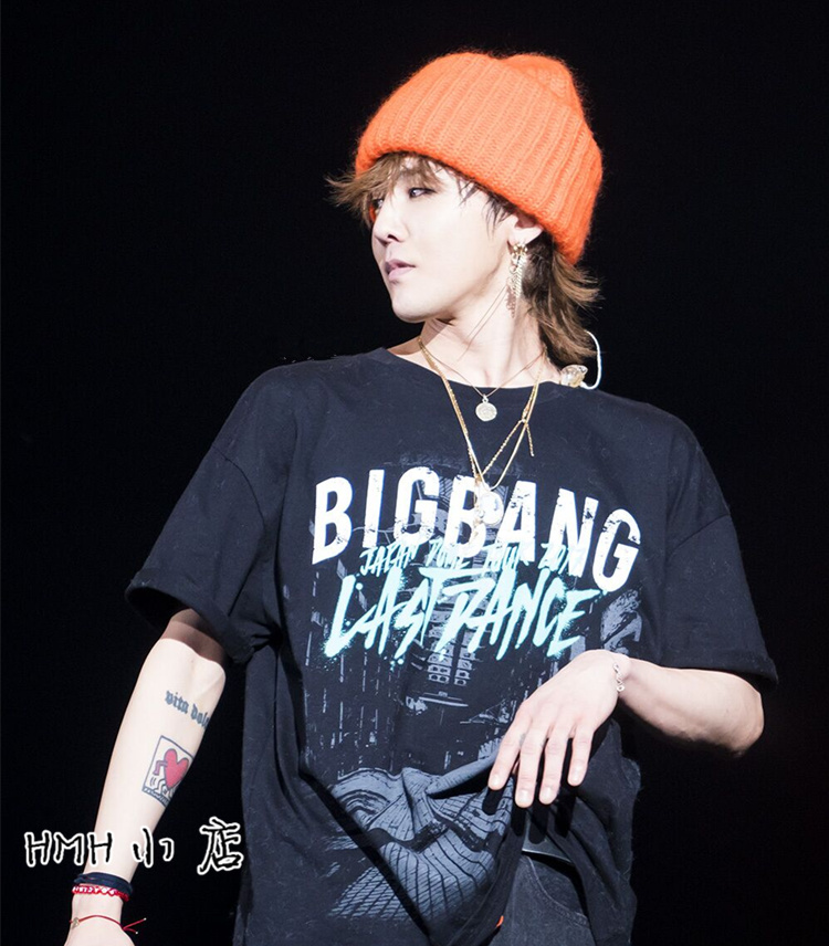 GD权志龙演唱会同款BIGBANG涂鸦印花应援服男女短袖T恤休闲衣服潮
