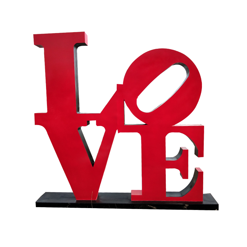 推荐定制不锈钢LOVE字母雕塑铁艺立体字金属爱情浪漫主题美陈爱心