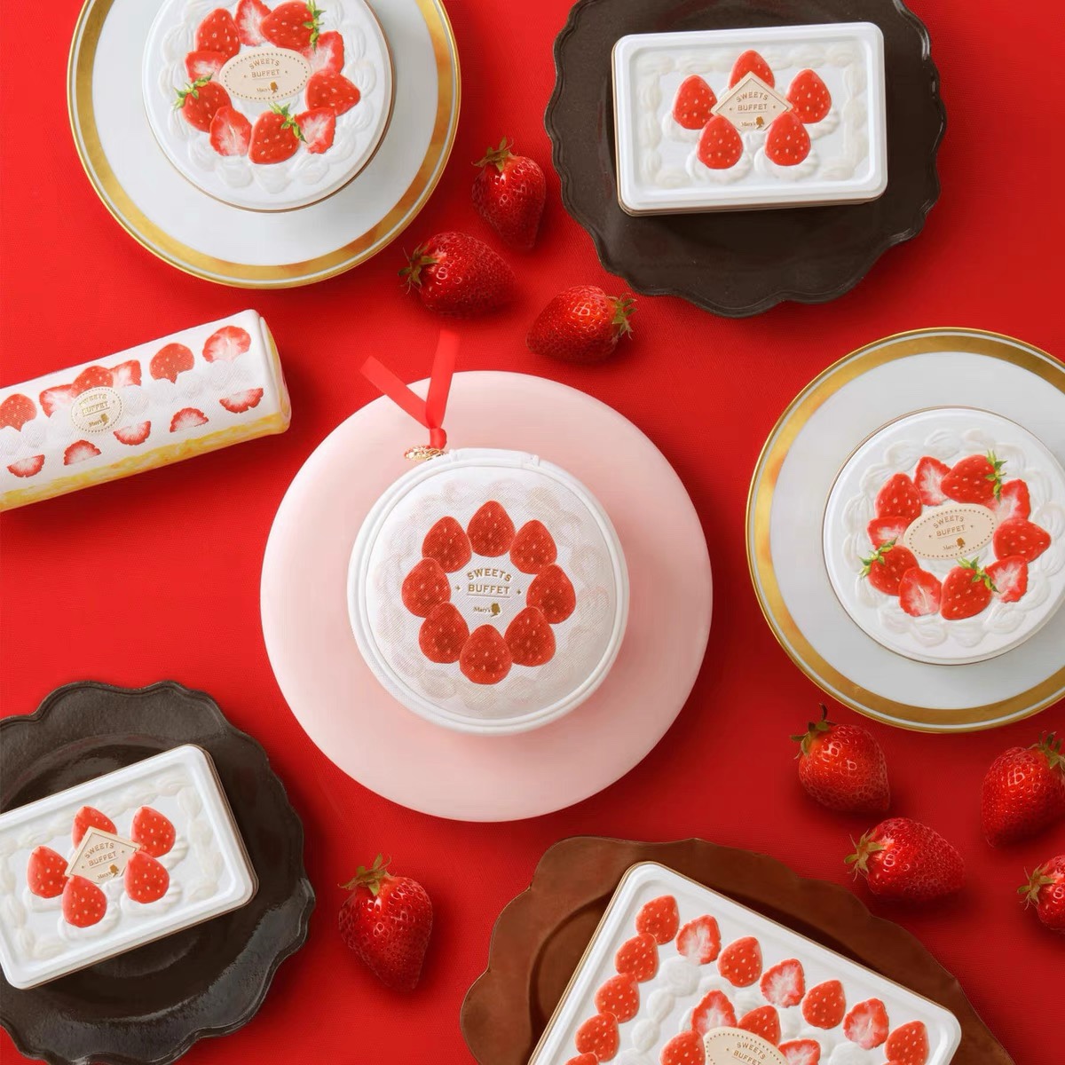 日本代购mary's24年草莓季限定手绘铁罐巧克力夹心可爱威化饼礼物