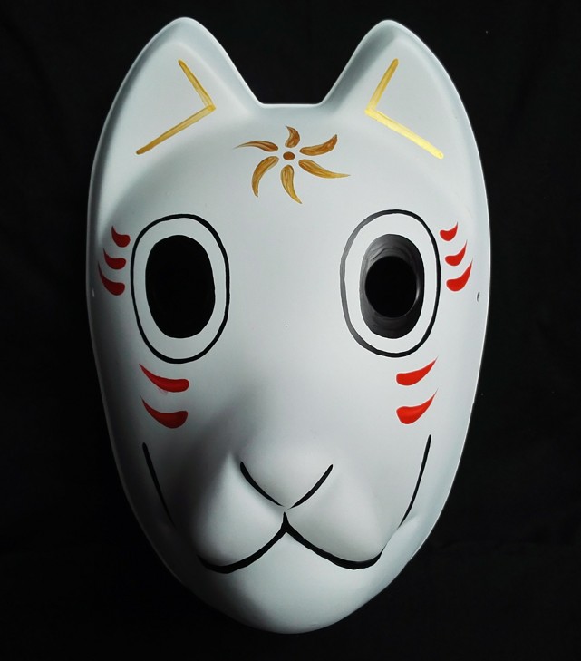 天天特价萤火之森 阿金手绘面具 日本狐狸妖狐和风全脸面具手绘版
