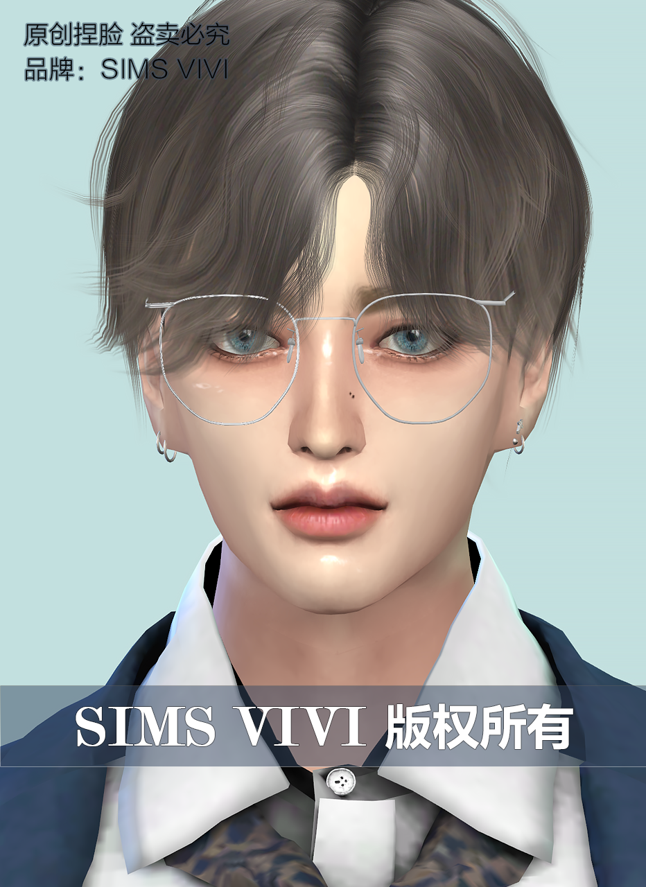 模拟人生4人物mod丨女丨顾俊智丨送8套衣服发型皮肤 Sims4补丁