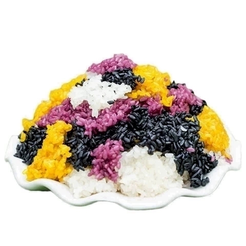 贵州特产兴义册亨布依族特产四色花糯米植物染彩色大米糯米饭