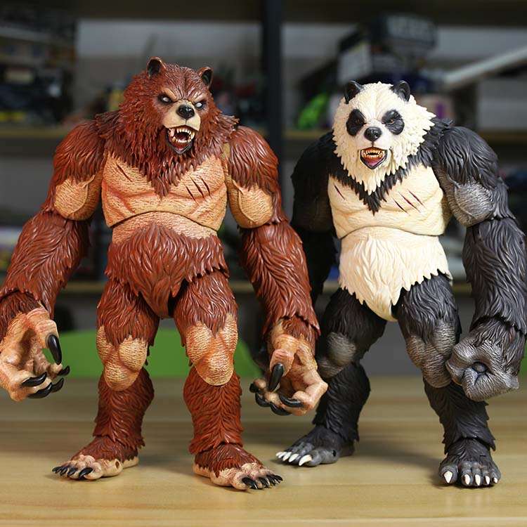 /Memory toys冒险者世界熊人战士碎爪熊猫人可动人偶模型手办玩具
