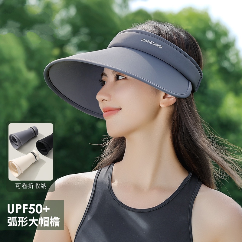 夏季帽子女户外空顶防晒遮阳帽防紫外线大檐可折叠太阳帽XMZ267