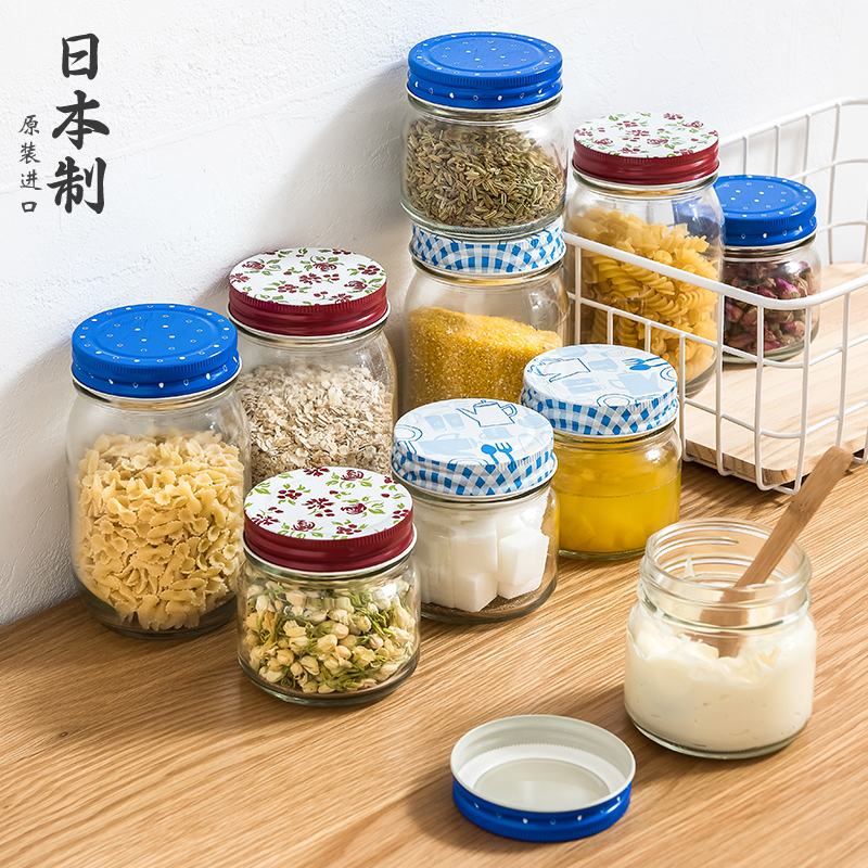 日本进口石塚硝子玻璃密封罐燕窝分装密封瓶果酱食品花茶叶储物罐
