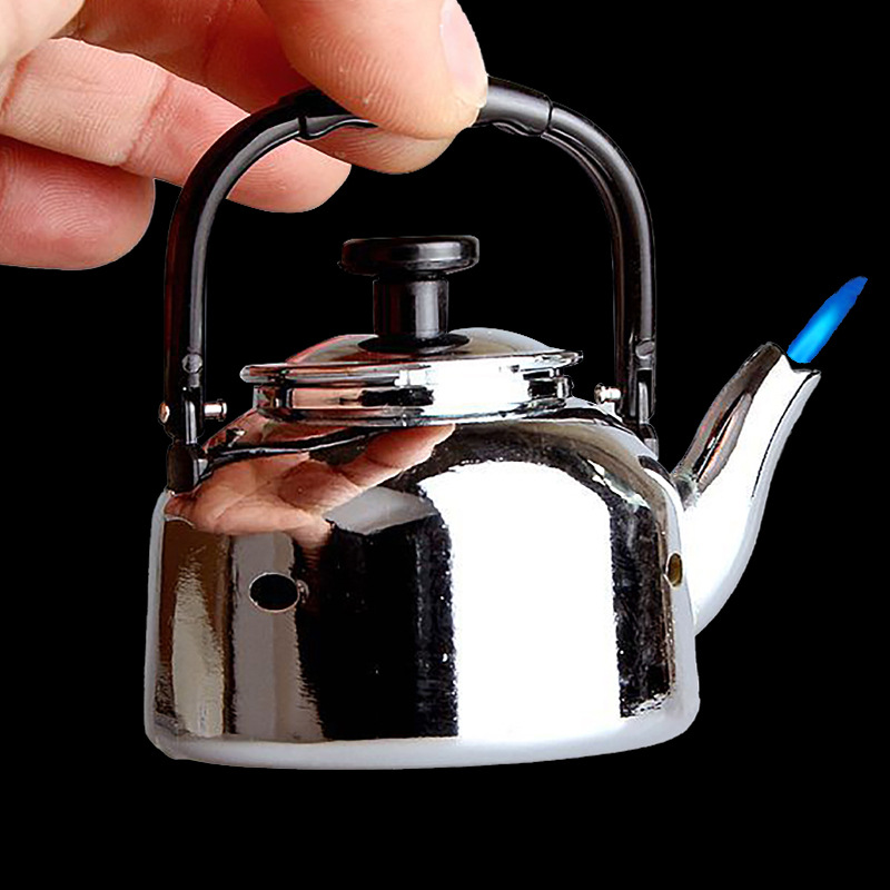 创意个性搞笑奇葩花式茶壶迷你打火机金属防风充气超小的异形火机