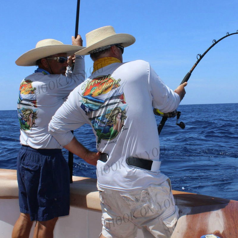 鲈鱼钓鱼欧美潮牌个性时尚图案印染休闲短袖T恤男 圆领金枪鱼衣服