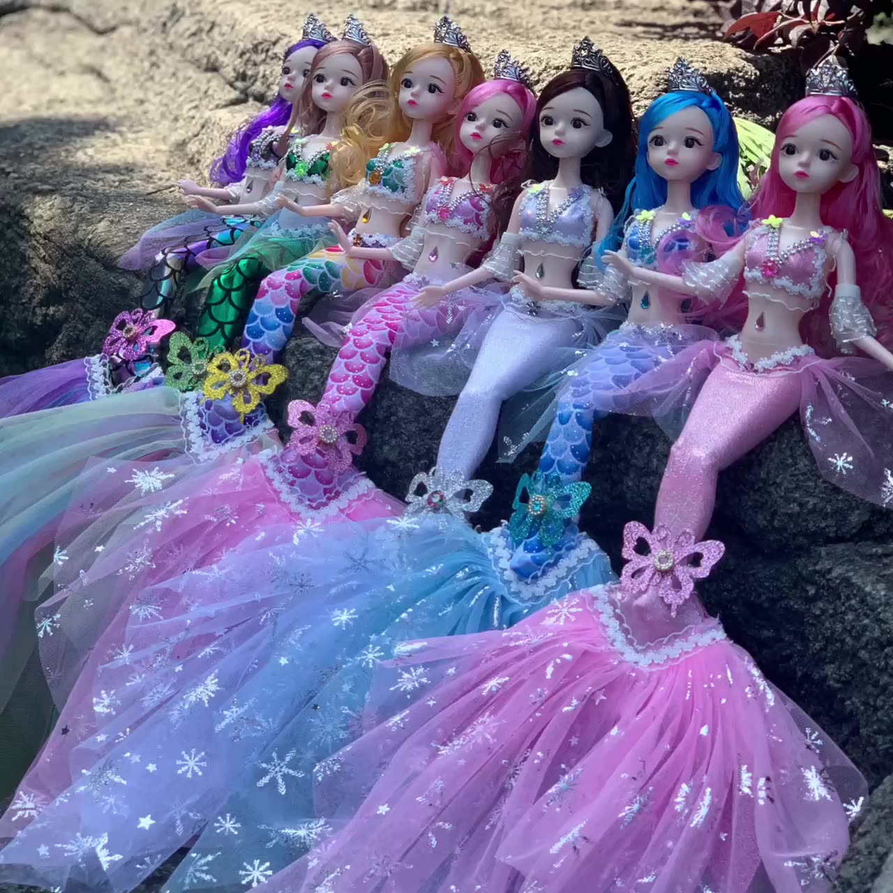 美人鱼娃娃公主芭洋娃娃比套装玩偶女孩芭儿童比公主玩具礼物人鱼