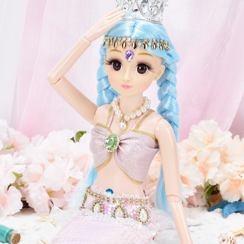 正版萝菲雅10英寸美人鱼公主巴比娃娃女孩生日玩具礼物洋娃娃礼盒