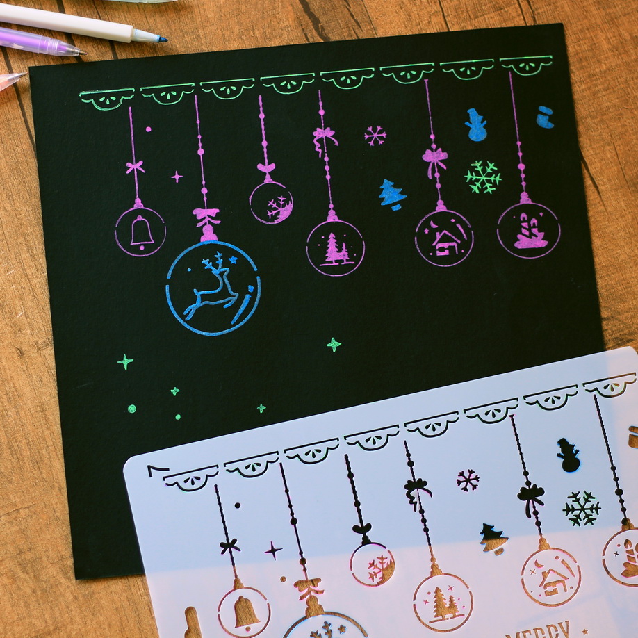 圣诞主题手抄报画画模板小学生幼儿园成长手册档案制作装饰材料