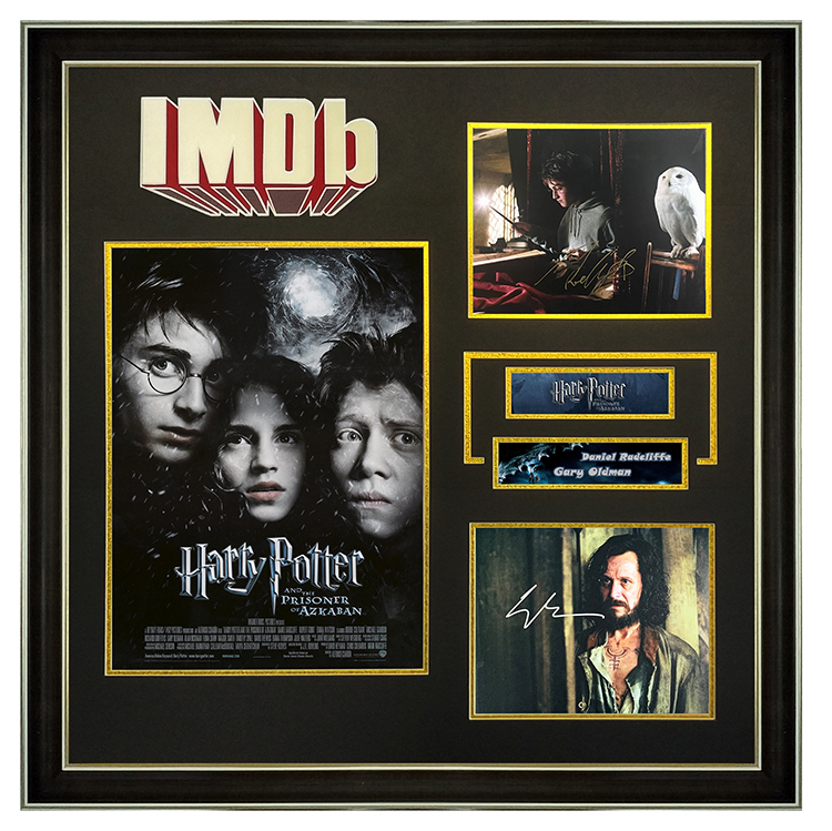 IMDB 哈利波特与阿兹卡班的囚徒 丹尼尔雷德克里夫 加里奥德曼 亲笔签名照片裱框 含证书 小天狼星