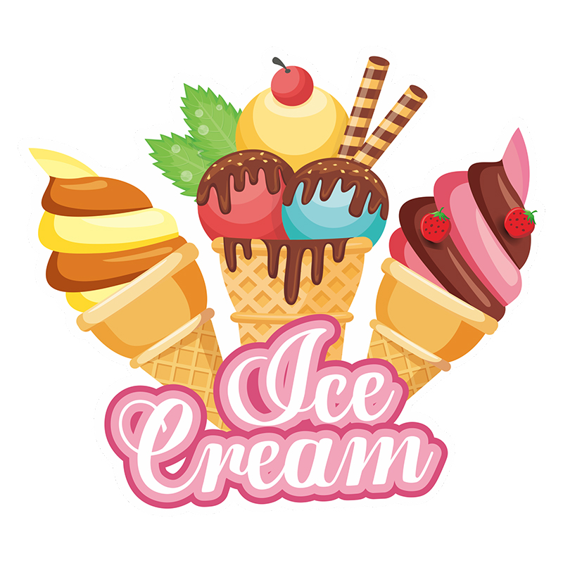 夏日雪糕冷饮店背景墙装饰画冰淇淋海报创意卡通立体墙贴广告布置