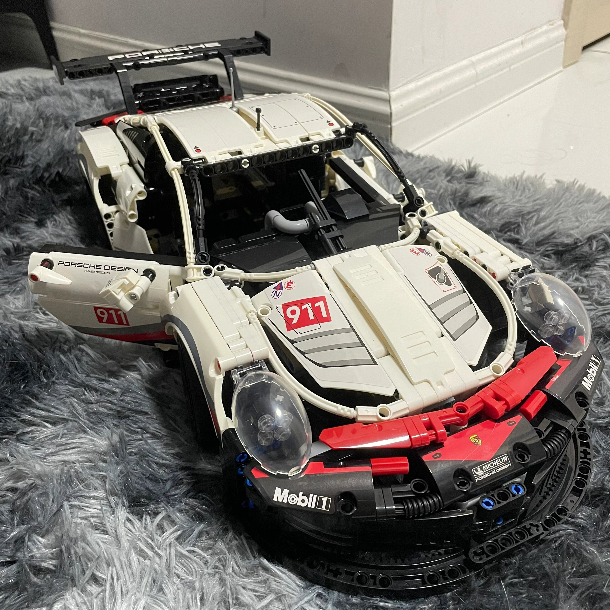 保时捷911赛车积木跑车兰博基尼机械组遥控拼装汽车模型玩具男孩
