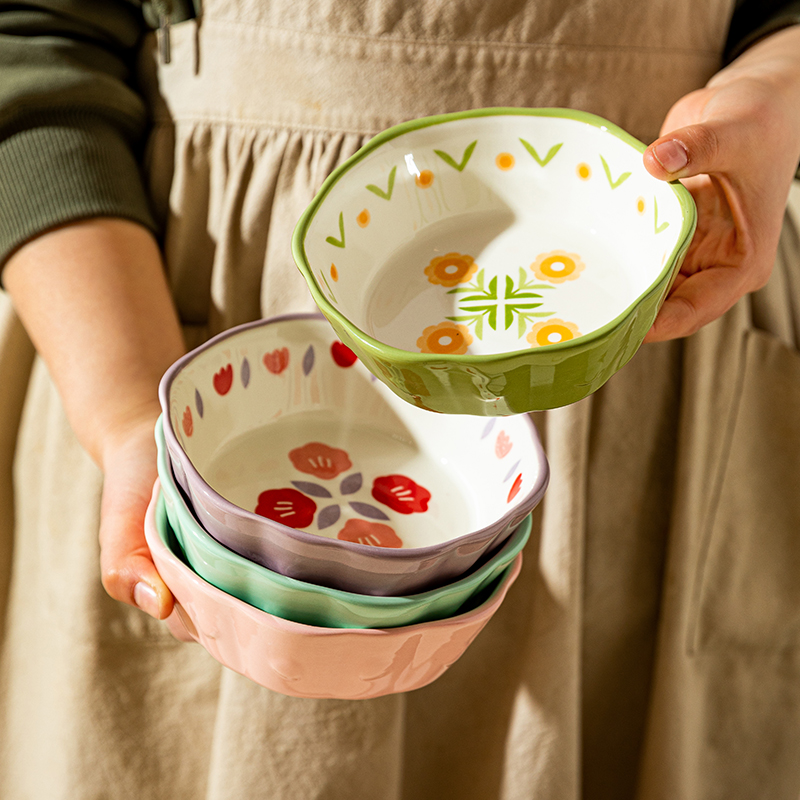 摩登主妇水果碗酸奶甜品沙拉碗空气炸锅专用烤碗家用陶瓷蒸蛋碗