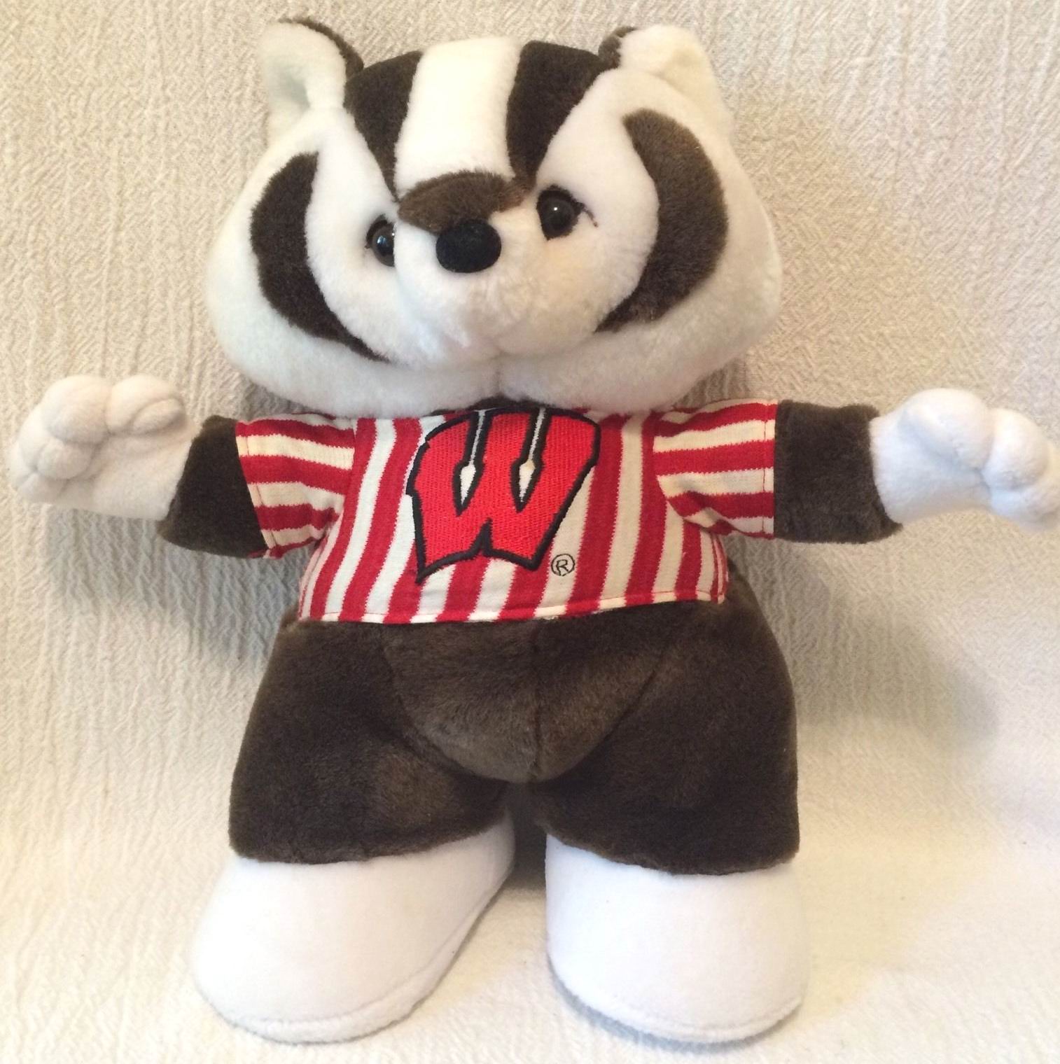 （代购）美国威斯康星大学吉祥物仿真美洲獾badger毛绒玩具公仔