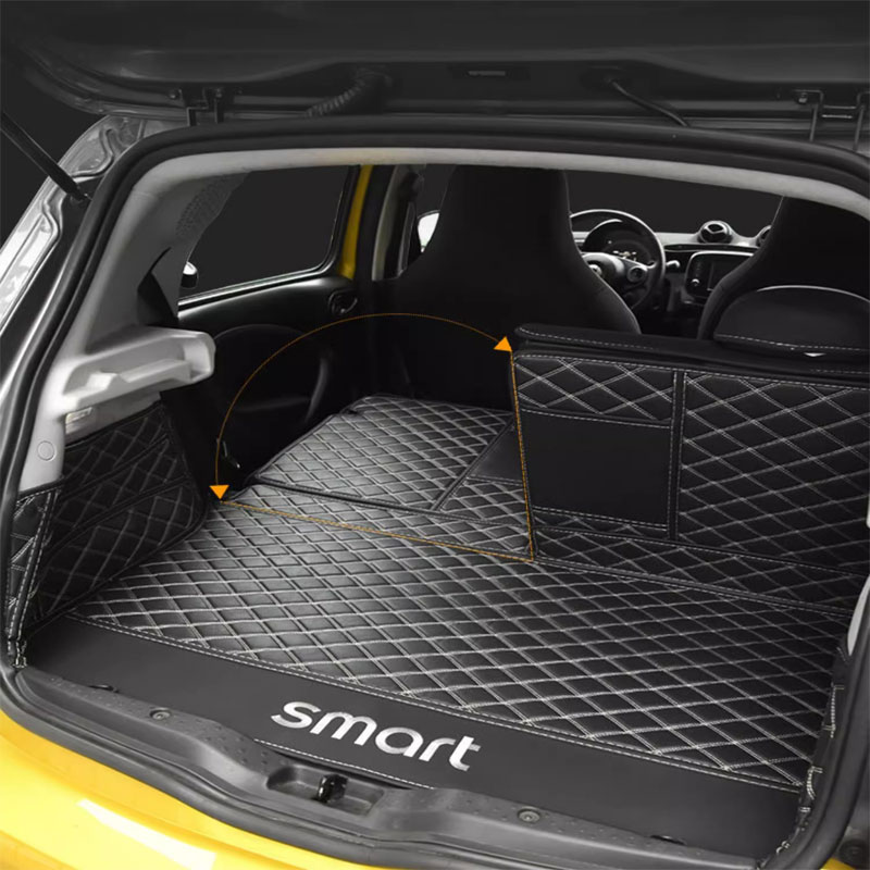 适09-19新老款奔驰smart汽车后备箱垫斯玛特全包围网兜尾箱保护垫