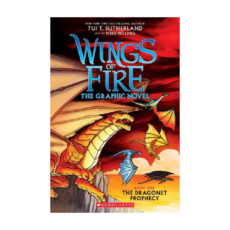 英文原版 Wings Of Fire Graphic Novel 1 The Dragonet Prophecy 火翼飞龙漫画1 飞离天翼国的空中囚牢