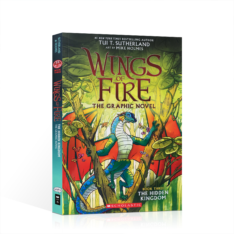 英文原版火翼飞龙3 Wings of Fire Graphic Novel 恐龙主题漫画The Hidden Kingdom儿童故事绘本青少年奇幻小说图伊萨瑟兰火翼飞龙
