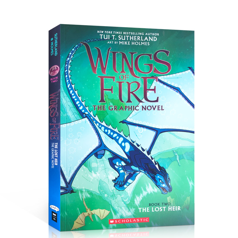 英文原版火翼飞龙漫画版#2 A GRAPHIX BOOK: Wings of Fire Graphic Novel 02：The Lost Heir英语课外小说阅读图伊萨瑟兰
