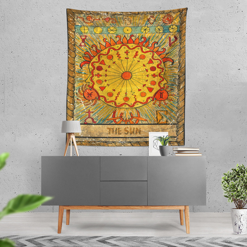 跨境欧美太阳神阿波罗挂毯希腊神话图案装饰背景布ins风挂布