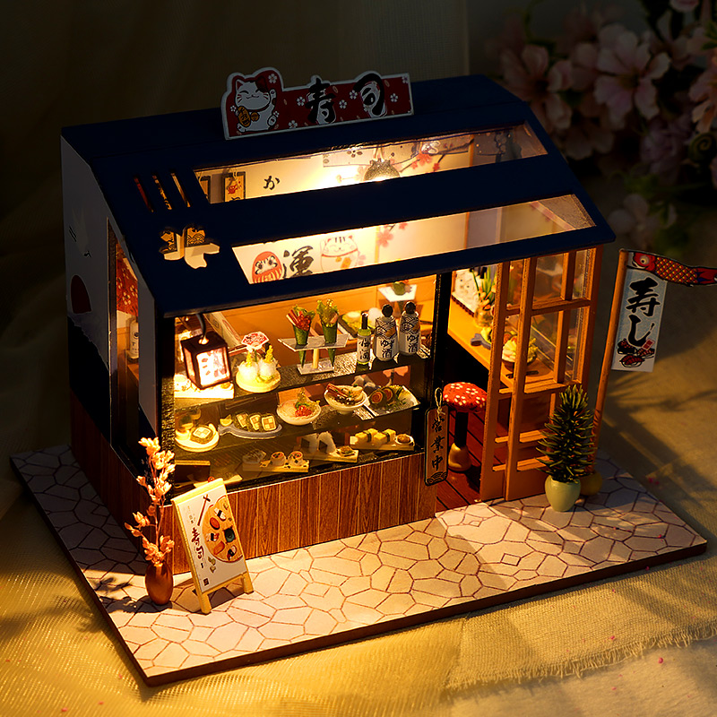 巧之匠diy手工小屋日式寿司房子建筑微缩场景模型玩具生日礼物女