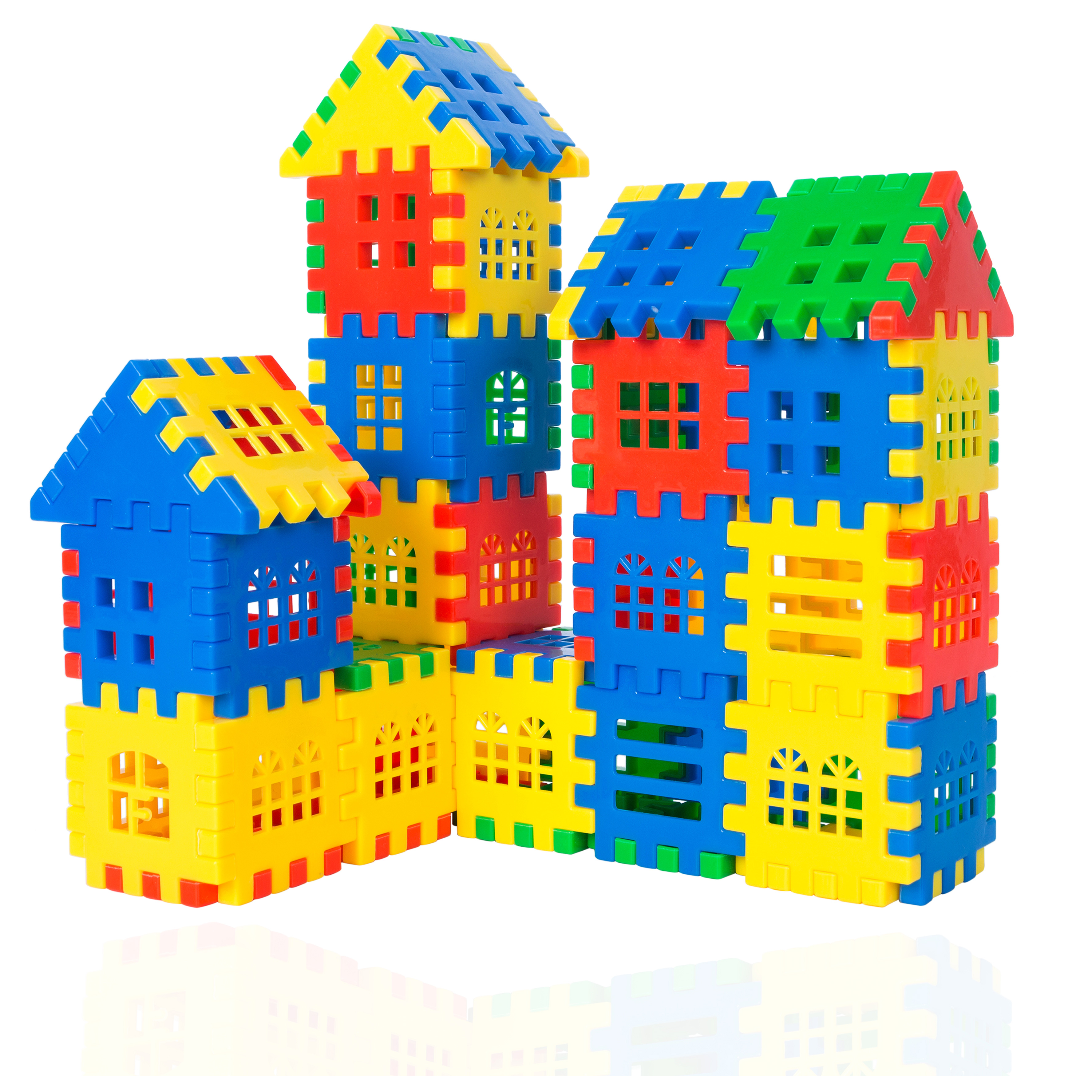 儿童大块拼插方块房子积木宝宝2-3岁男女孩塑料益智拼装数字玩具