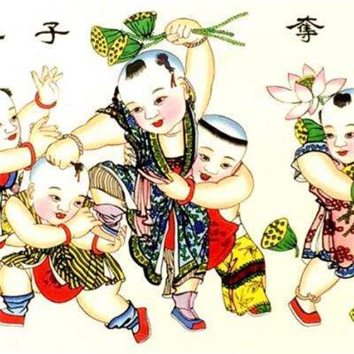 手绘中国娃娃图片