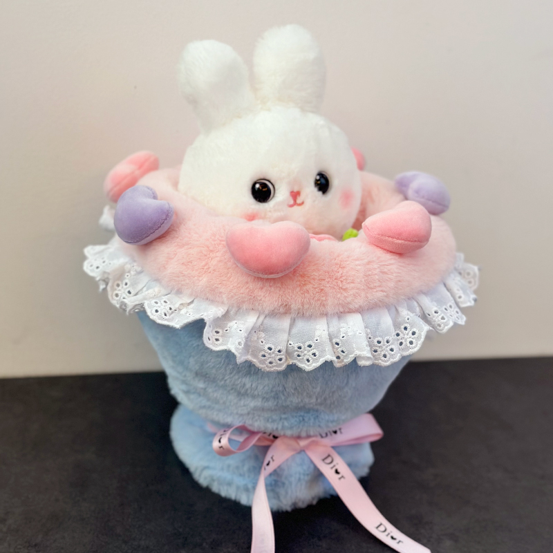 可爱公主兔子变身花束玩偶毛绒玩具公仔生日礼物女生情人节布娃娃