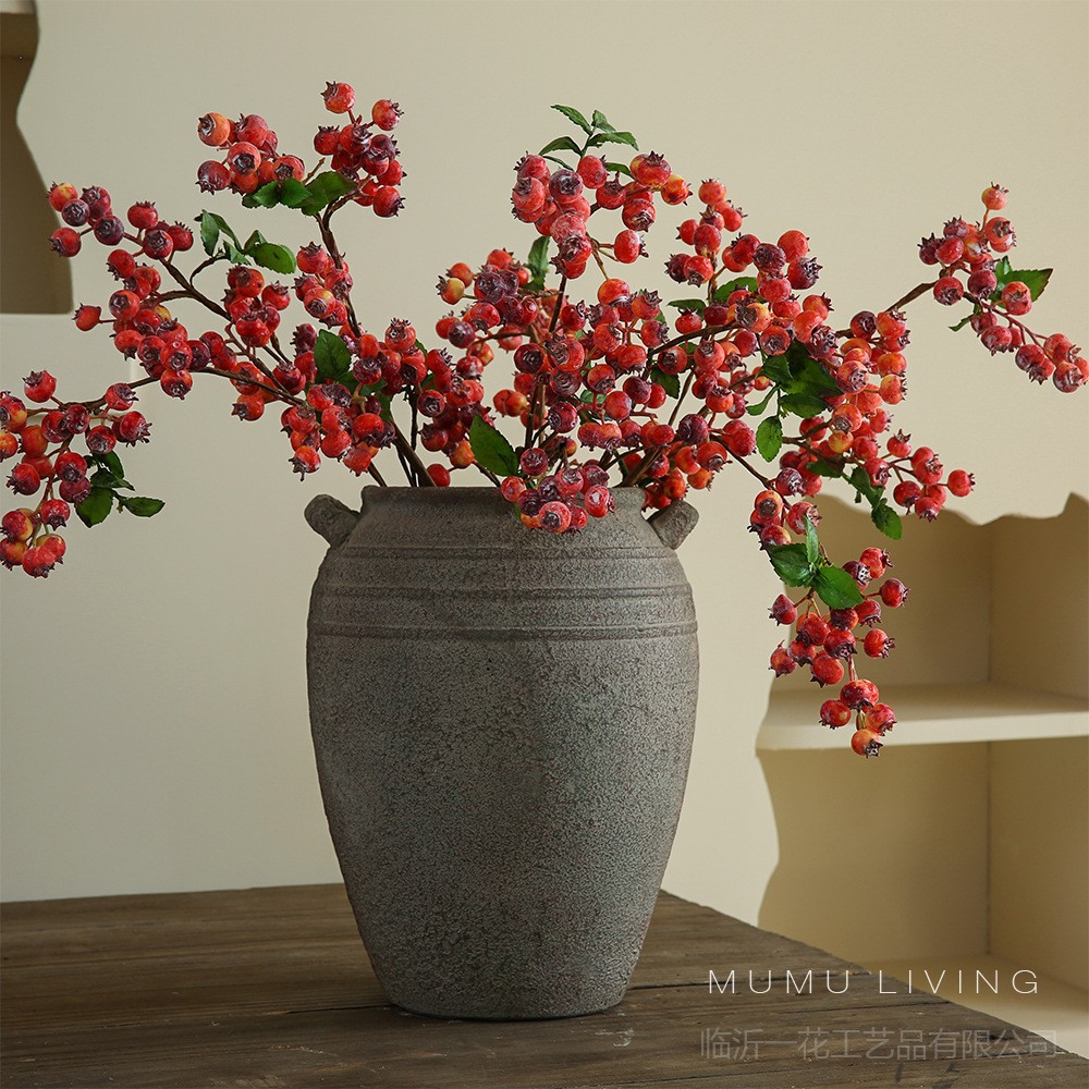 小清新欧式蓝莓果仿真家居室内客厅装饰摆设花束绿植植物文艺花束