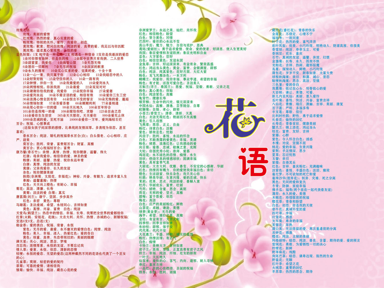 514贴纸海报展板喷绘素材贴纸图片6各种花玫瑰花语及意义