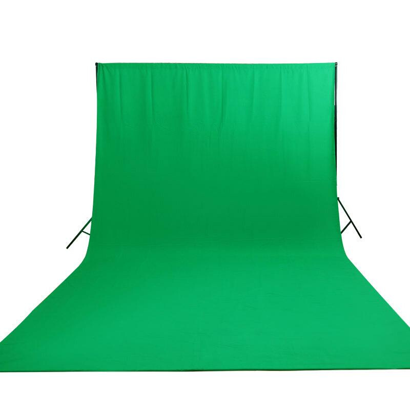 纯色涤棉拍照背景布3*2米绿色加厚网红直播摄影抠图像绿幕背景布