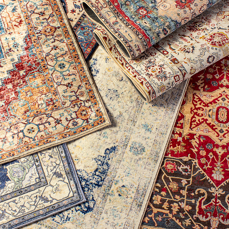 加厚仿羊绒地毯北欧摩洛哥客厅卧室沙发茶几毯民族风美式乡村复古