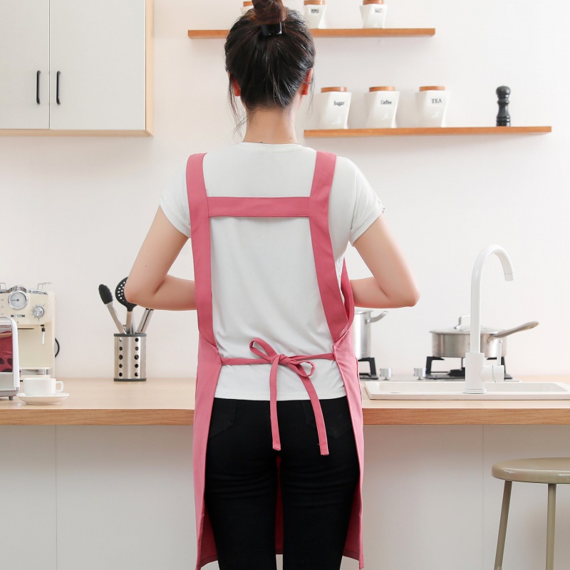新款韩版背带卡通围裙全棉家用厨房无袖防污工作男女成人围裙