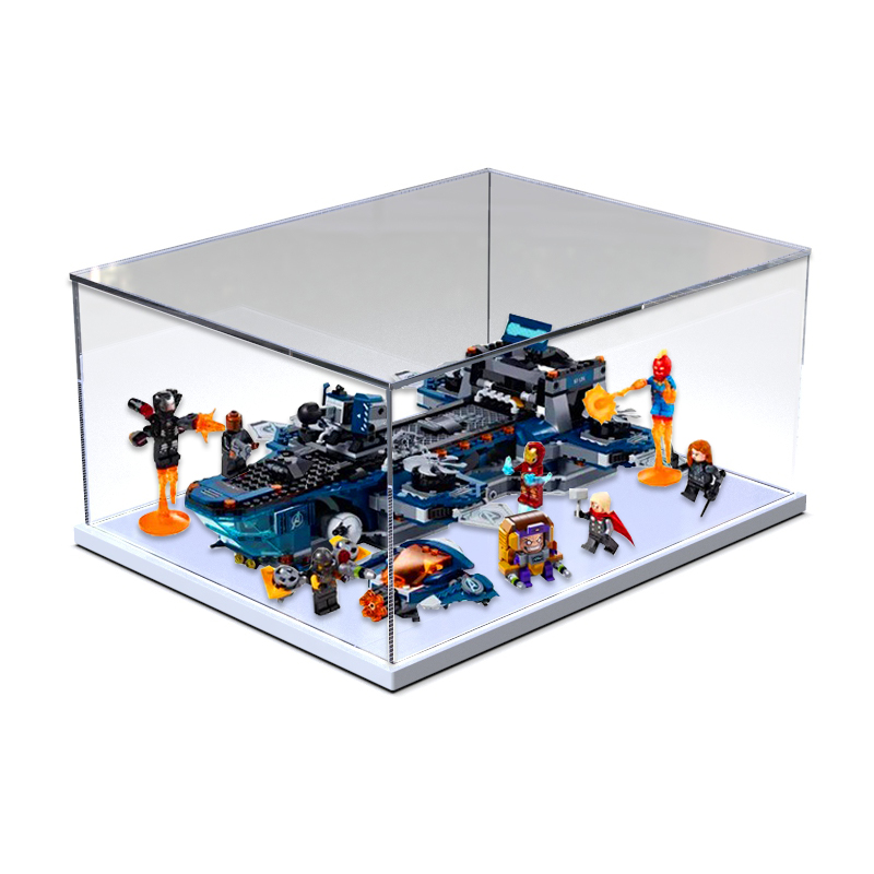 亚克力防尘盒适用乐高76153复仇者联盟天空母舰展示模型玩具透明