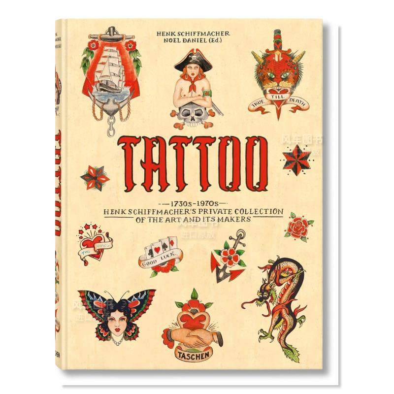 【现货】纹身式样：亨克·席夫马赫1730至1970年代的私人收藏英文字体图案标志平面设计精装进口原版外版书籍TATTOO. 1730s-1970s