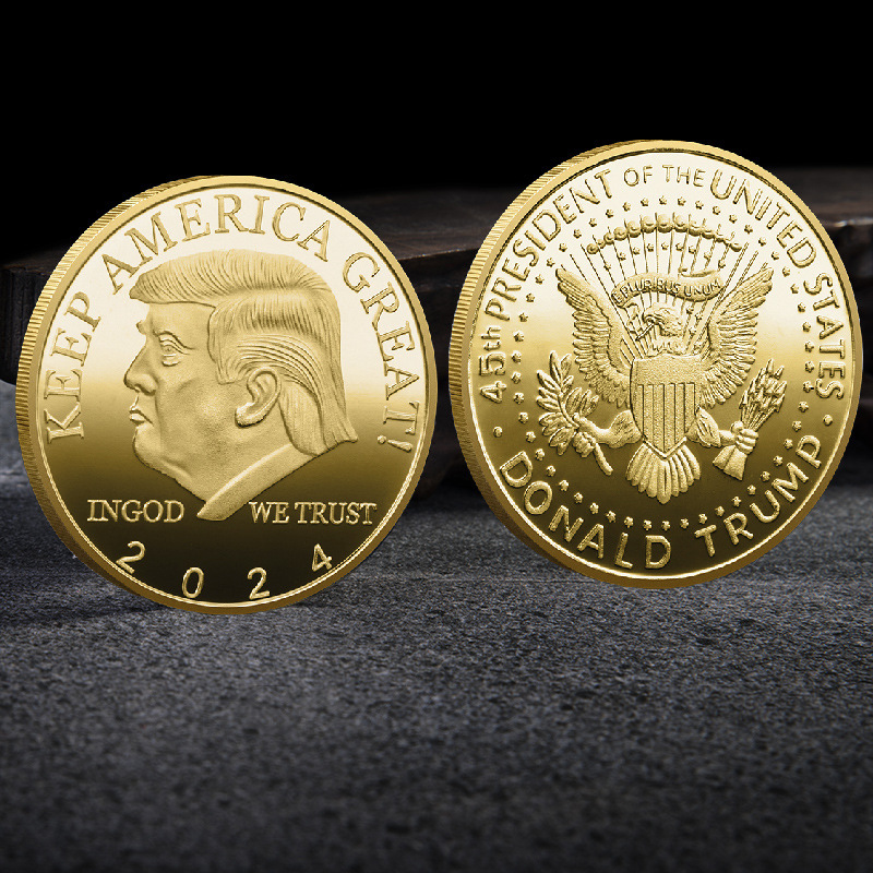 跨境供商 特朗普纪念币 纪念币制作各种贵金属纪念币纪念章