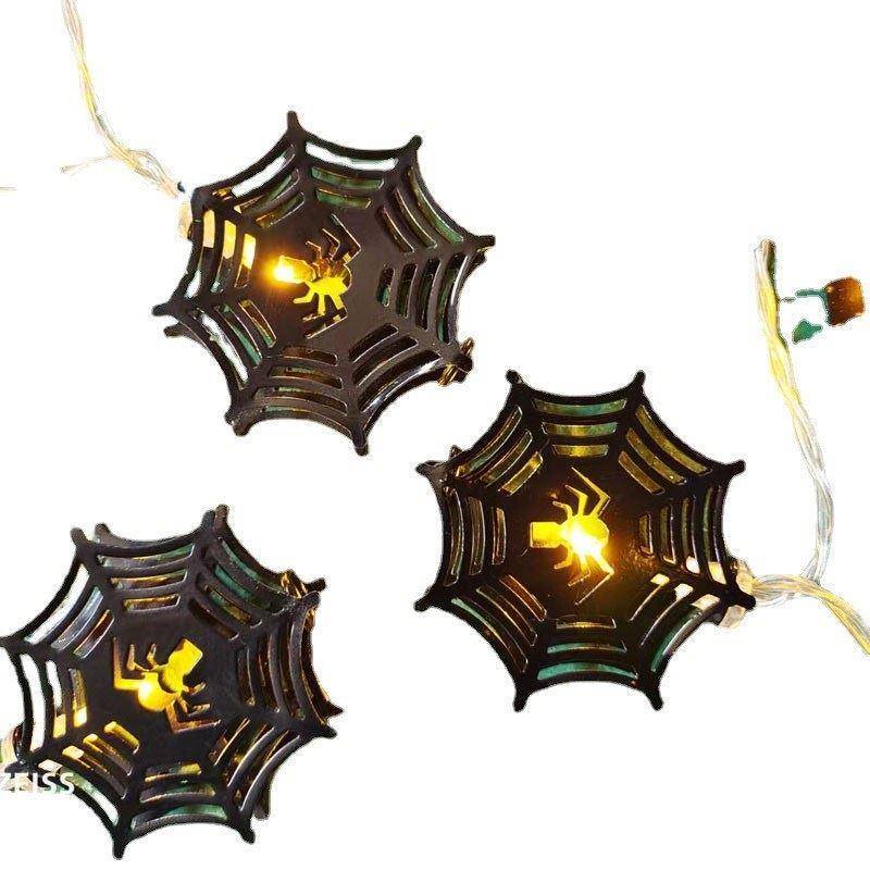 推荐。Hallowesen spiderweb decorative light stiring bat strn