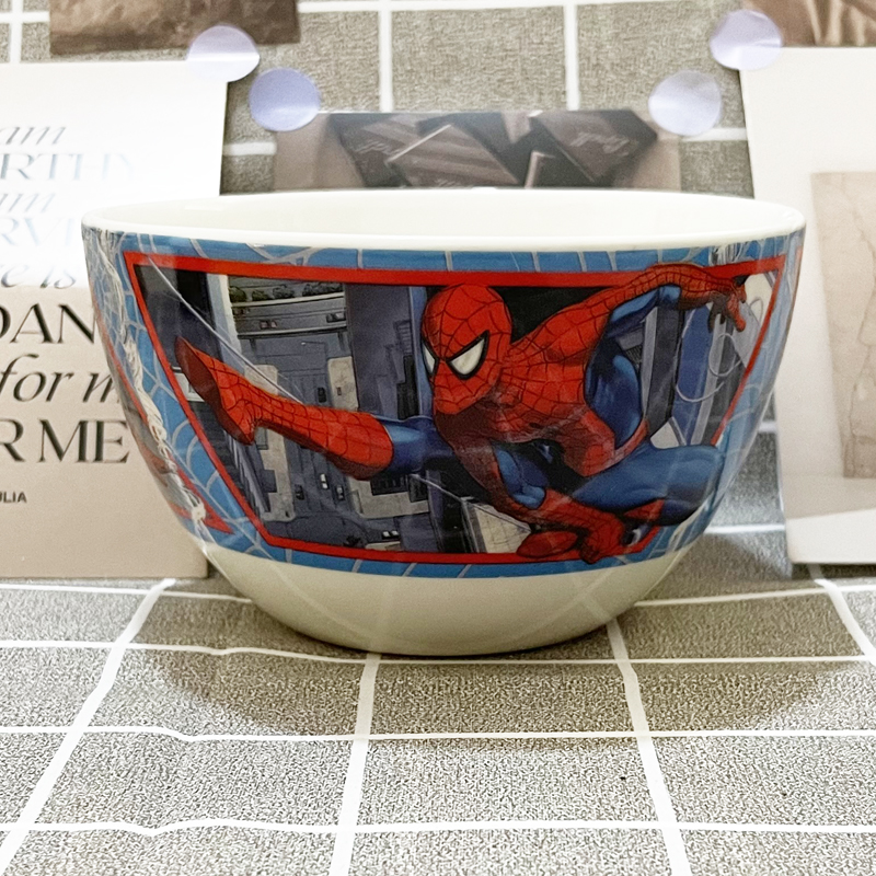 美国进口漫威marvel蜘蛛侠spiderman陶瓷泡面汤碗可爱卡通儿童碗