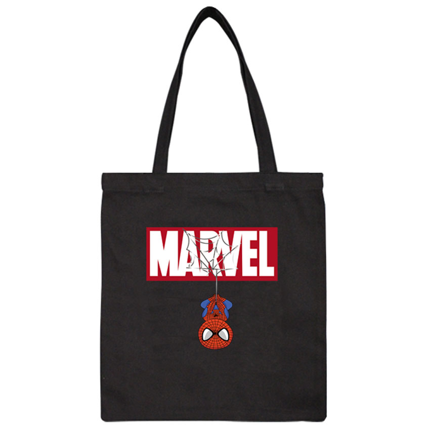 Marvel Spider Man  Canvas Bag 卡通可爱蜘蛛侠印花帆布包手提袋