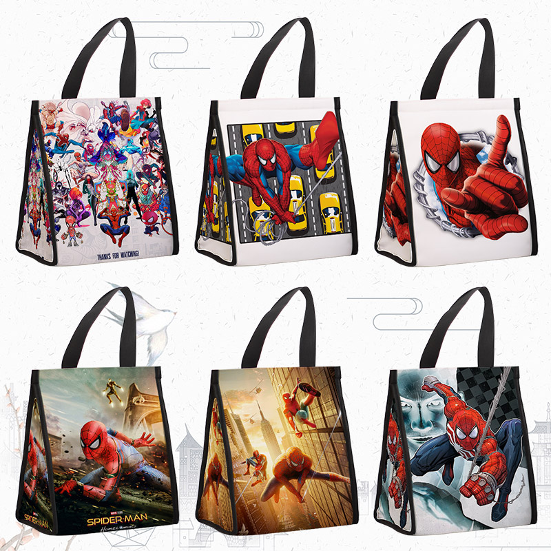 蜘蛛侠 Spider Man 漫威电影 卡通便当袋饭盒上班便携午餐带饭包