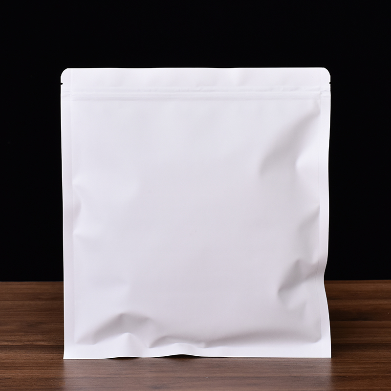 茶叶饼包装袋子加厚357克200纯铝白色自拉链储存密封防潮牛皮收纳