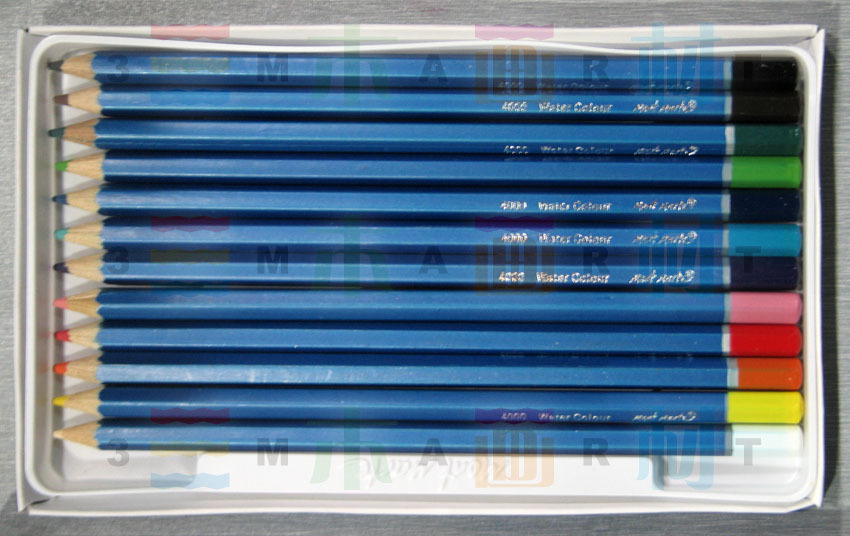 水溶彩铅|蒙马特水彩铅笔12色水彩铅笔水溶性彩色铅笔|水融彩铅|